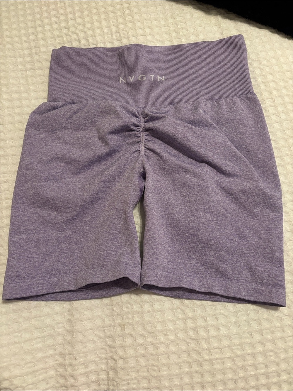 NVGTN Lilac scrunch High-Waist Biker Shorts